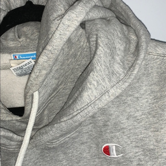 Double hooded grey Champion hoodie - Picture 5 of 5